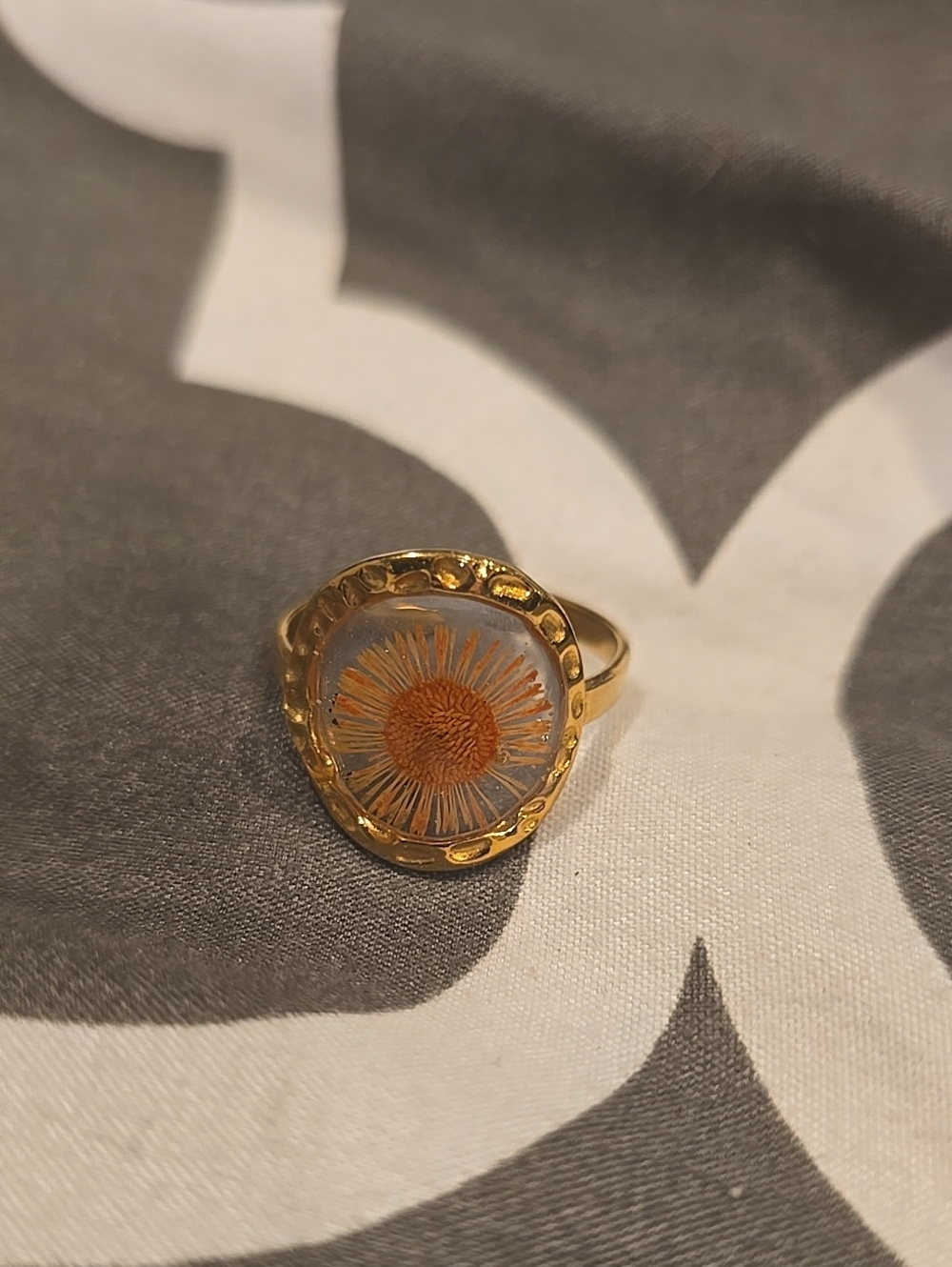 New Beautiful Real Flower Ring